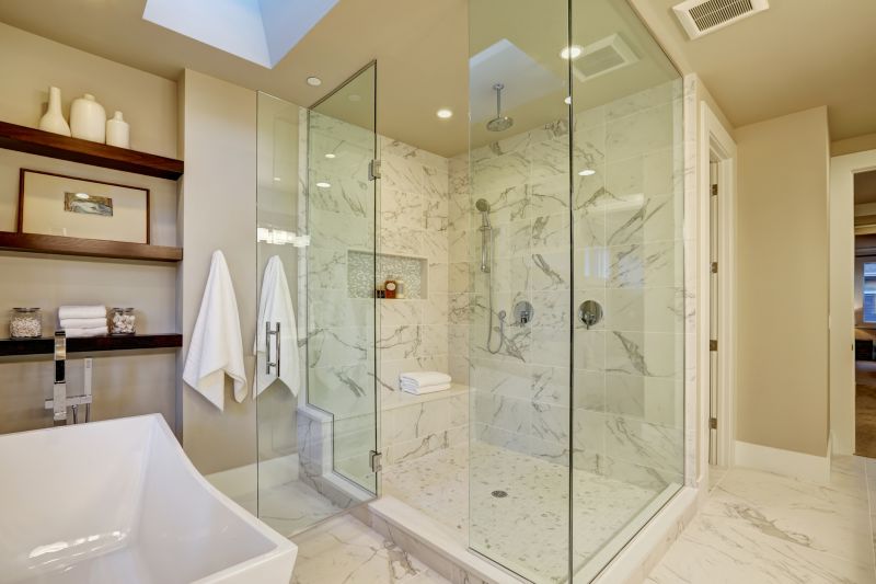 Luxurious Shower with Glass Doors